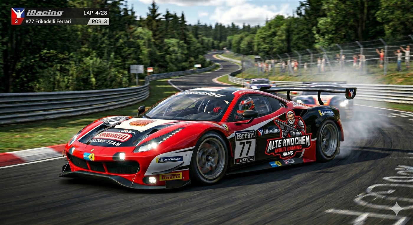 AKMG Ferrari 488 GT3 in iRacing auf der Nordschleife