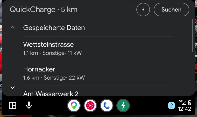 QuickCharge in Android Auto