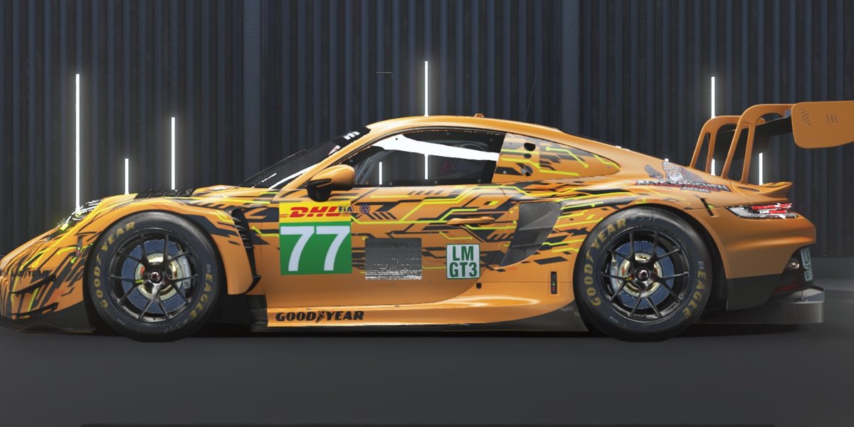 Porsche 911 GT3 R von der Seite