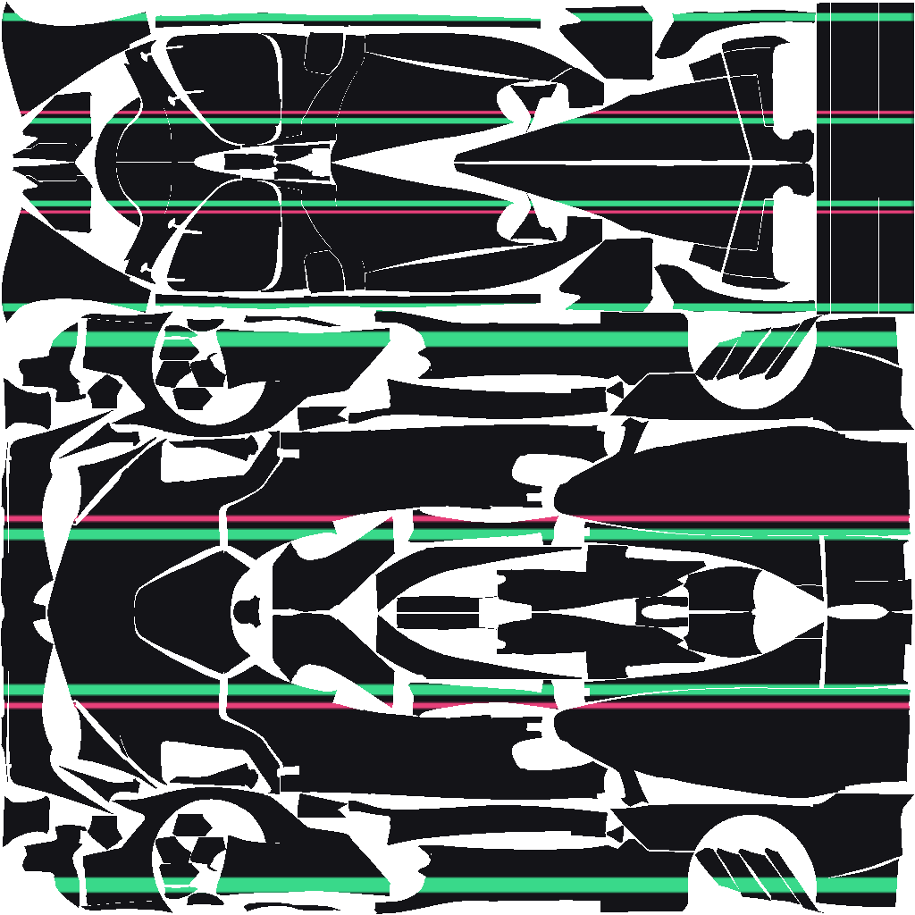 Schwarz mit Neonlinien