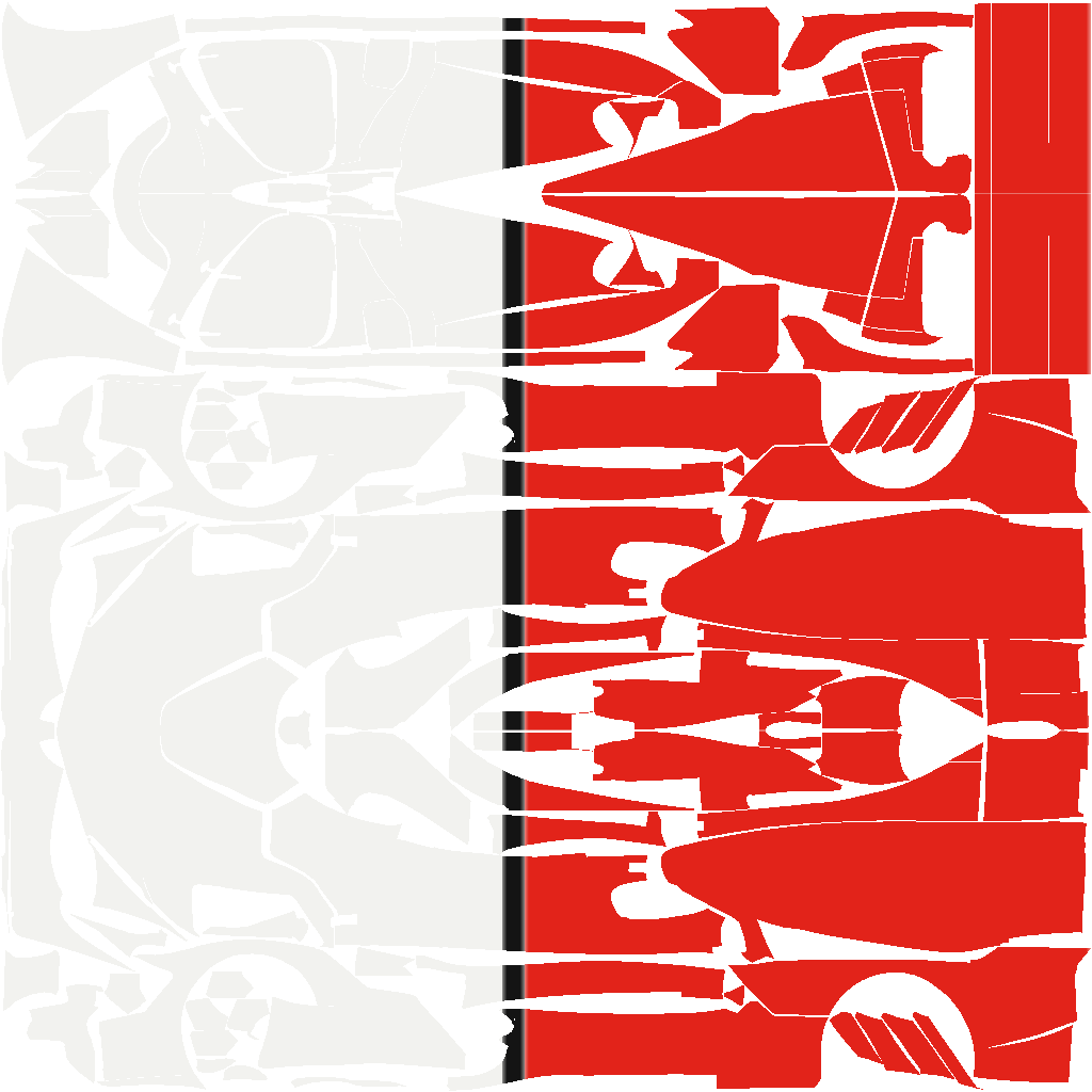 Vorne weiss, hinten rot