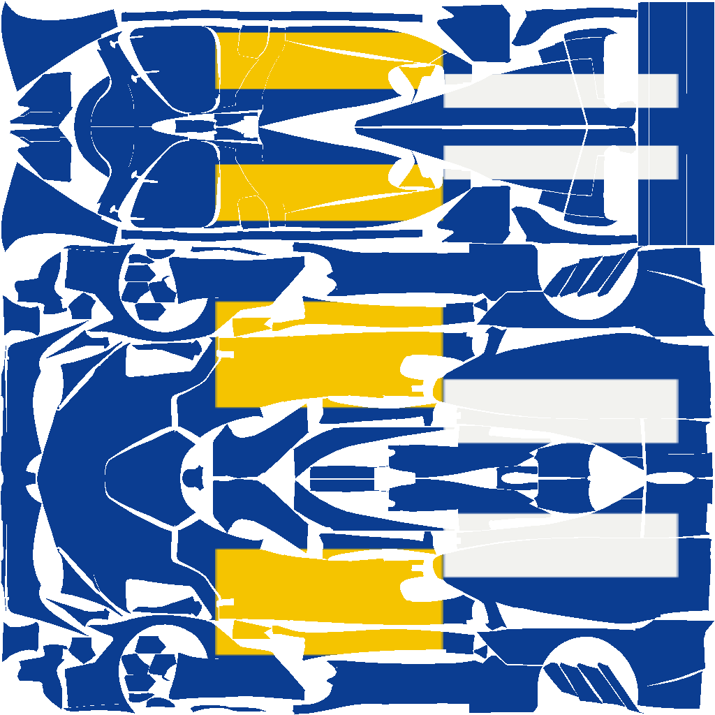 Blau mit gelben Blockflächen
